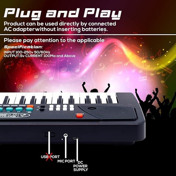 Piano Keyboard Toy with Microphone, Sound Recording